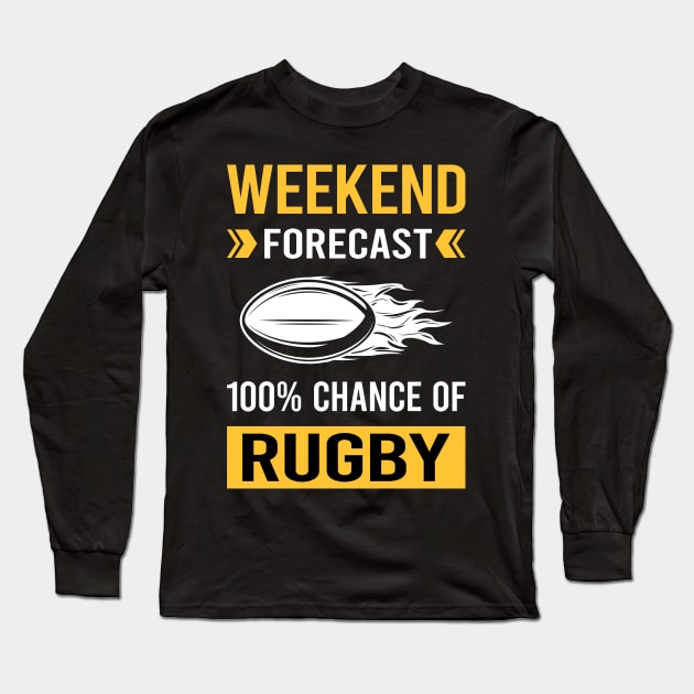 Weekend Forecast Rugby Long Sleeve T-Shirt by Good Day